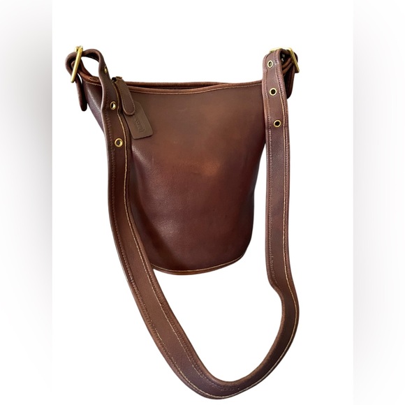 Vintage Coach Helen Berg’s Legacy 9953 Mahogany Brown Leather Duffle Sac Bag - Picture 1 of 17